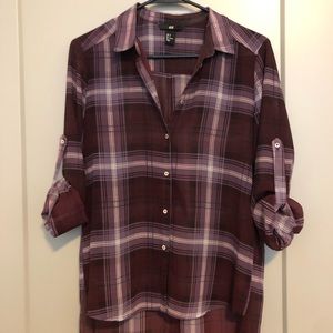 H&M plaid blouse